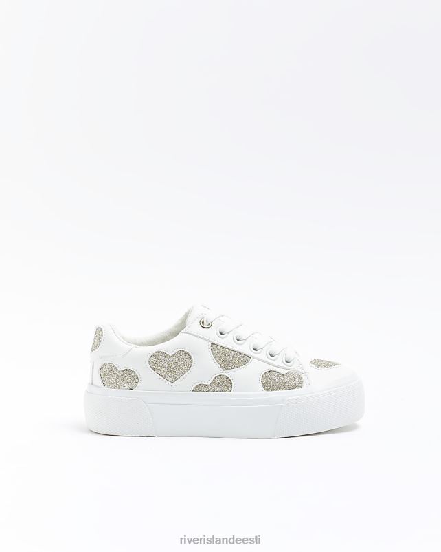 jalatsid valge tüdrukud River Island g säravad südametrenažöörid 44TLL6306