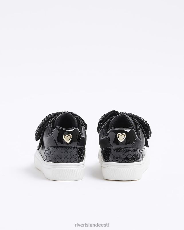 jalatsid must tüdrukud River Island mg diamante vibu treenerid 44TLL3481