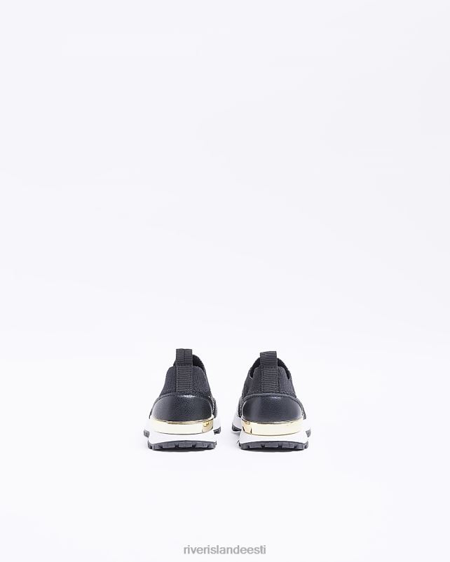 jalatsid must tüdrukud River Island mg ri kootud sokist trenažöörid 44TLL3558