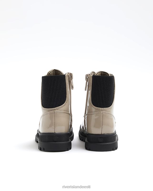 jalatsid pruun tüdrukud River Island mg patenteeritud nöörsaapad 44TLL6618