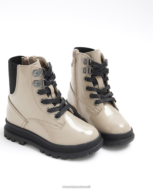 jalatsid pruun tüdrukud River Island mg patenteeritud nöörsaapad 44TLL6618