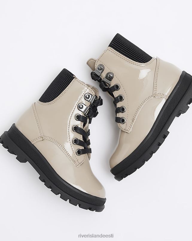 jalatsid pruun tüdrukud River Island mg patenteeritud nöörsaapad 44TLL6618