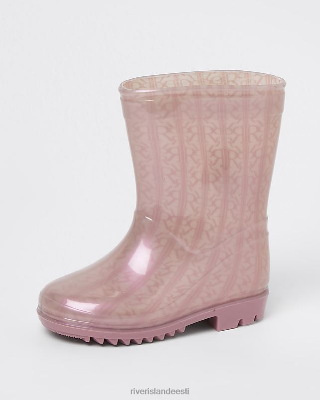jalatsid roosa tüdrukud River Island mg ri monogrammi kalossaapad 44TLL3588