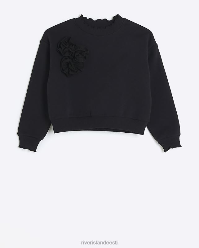 kehakate must tüdrukud River Island g corsage dressipluus 44TLL3273