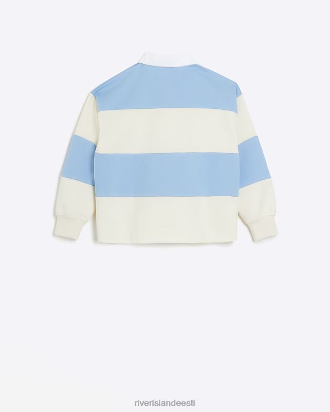 kehakate sinine tüdrukud River Island g triibulise kraega dressipluus 44TLL6245
