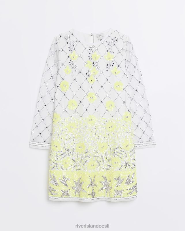 kehakate kollane tüdrukud River Island g litritega kaunistatud vahetuskleit 44TLL6335