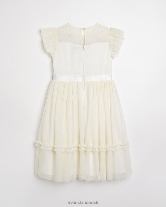 kehakate kreem tüdrukud River Island g lillelise kaunistusega tüllkleit 44TLL6377