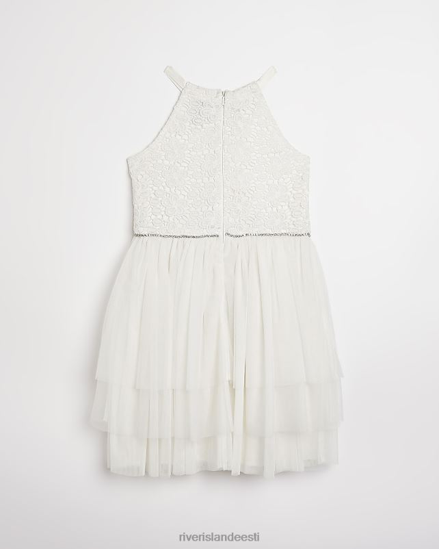kehakate kreem tüdrukud River Island g tüll päitsetega kaelusega ballikleit 44TLL6375