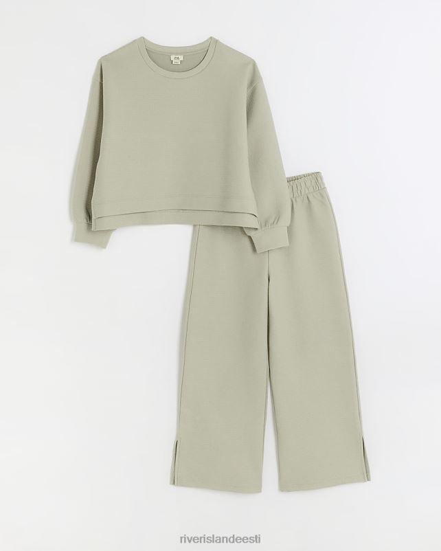 kehakate khaki tüdrukud River Island g dressipluusi ja pükste komplekt 44TLL3180