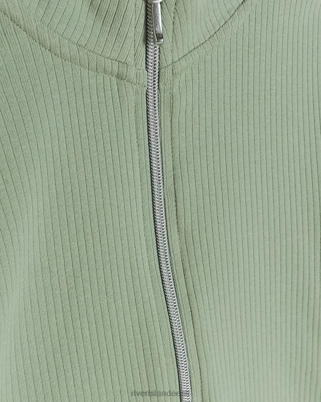 kehakate khaki tüdrukud River Island g ribi lukuga dressipluusi komplekt 44TLL6049