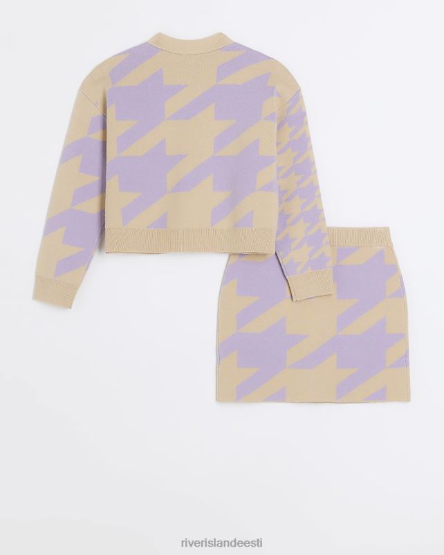 kehakate lilla tüdrukud River Island g houndstooth kootud kardiganide komplekt 44TLL6135