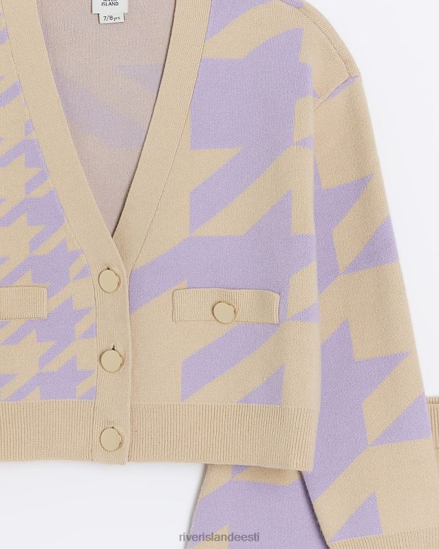 kehakate lilla tüdrukud River Island g houndstooth kootud kardiganide komplekt 44TLL6135