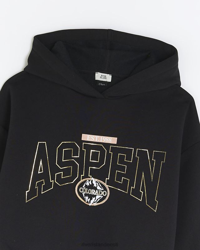 kehakate must tüdrukud River Island g aspen kapuutsi ja seeliku komplekt 44TLL6005