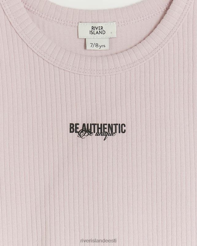 kehakate roosa tüdrukud River Island g ribiga paaki ja lühikeste pükste komplekt 44TLL6081