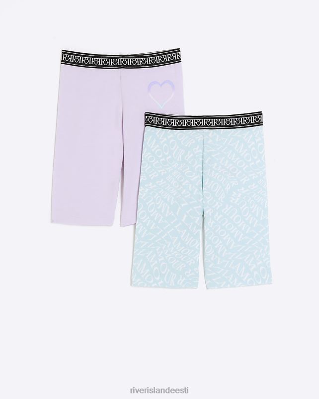 kehakate roosa/sinine tüdrukud River Island g 2 pakki amour tsiklipüksid 44TLL6211
