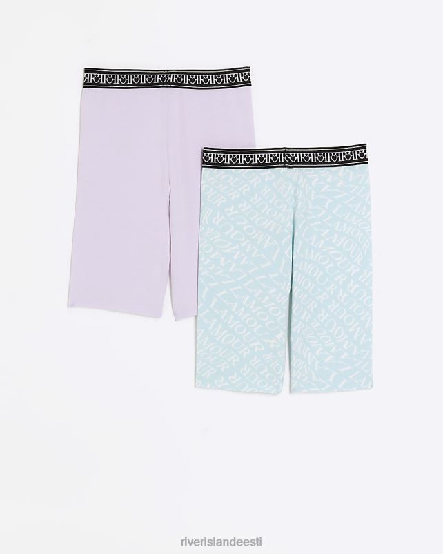 kehakate roosa/sinine tüdrukud River Island g 2 pakki amour tsiklipüksid 44TLL6211