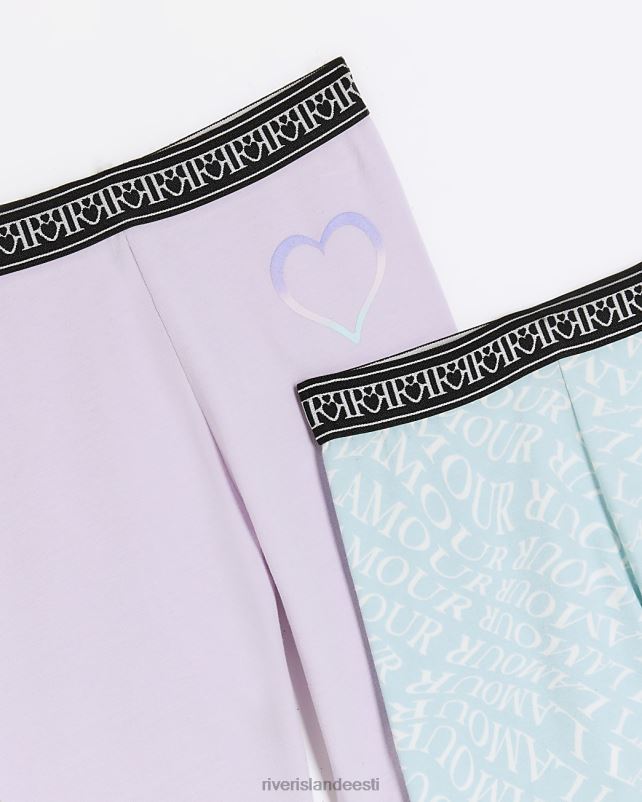 kehakate roosa/sinine tüdrukud River Island g 2 pakki amour tsiklipüksid 44TLL6211