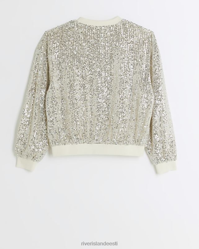 kehakate hõbedane tüdrukud River Island g sequin bomber jope 44TLL6074