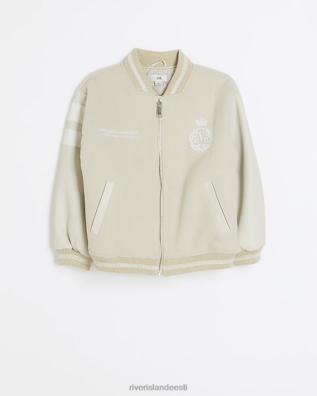 kehakate kreem tüdrukud River Island g tikitud ülikooli bomber jope 44TLL6182