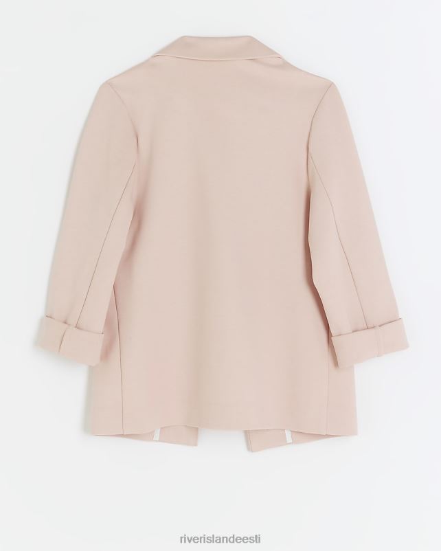 kehakate roosa tüdrukud River Island g pehme jersey rullitud varrukatega bleiser 44TLL3230