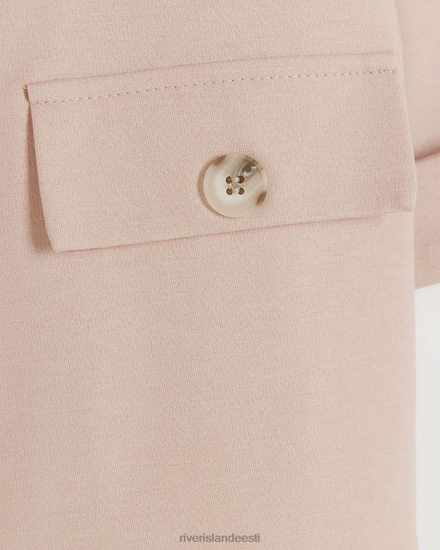 kehakate roosa tüdrukud River Island g pehme jersey rullitud varrukatega bleiser 44TLL3230