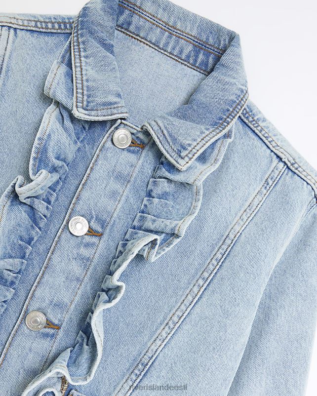 kehakate sinine tüdrukud River Island g frill teksajakk 44TLL6336