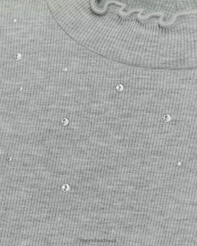 kehakate hall tüdrukud River Island g soonikuga kaunistustega pikkade varrukatega topp 44TLL3174