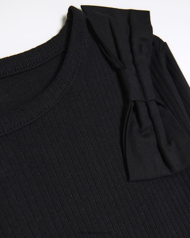 kehakate must tüdrukud River Island g vööri pikkade varrukatega body 44TLL6033