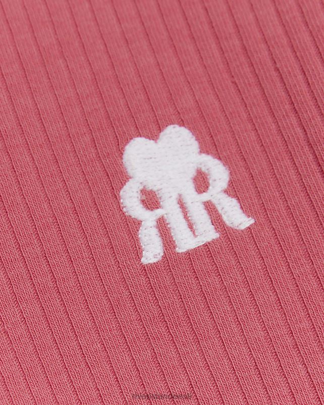 kehakate roosa tüdrukud River Island g pikkade varrukatega salatiääre soonik top 44TLL3308