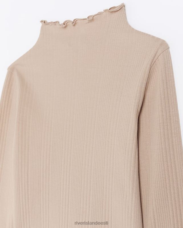 kehakate roosa tüdrukud River Island g salatiäärega pikkade varrukatega topp 44TLL3361