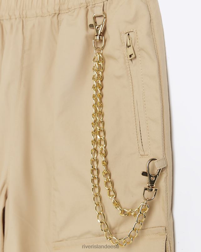 kehakate beež tüdrukud River Island g tõmba cargo püksid jalga 44TLL3234