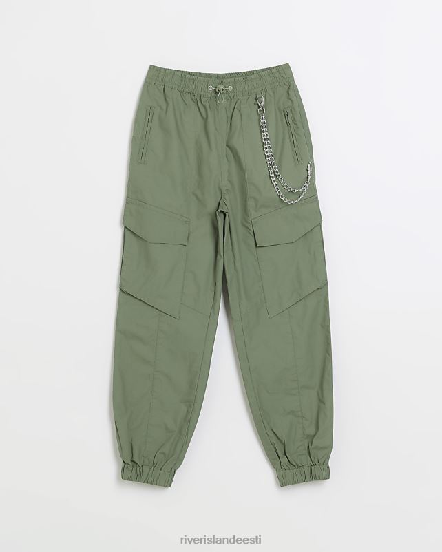 kehakate khaki tüdrukud River Island g kett detail cargo püksid 44TLL3235