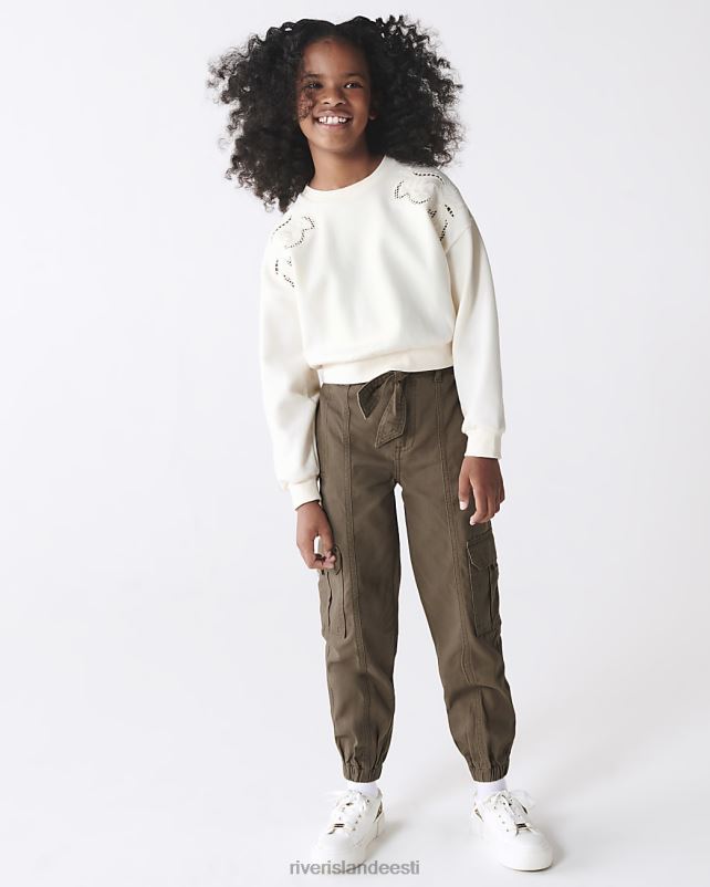 kehakate khaki tüdrukud River Island g vööga lastipüksid 44TLL6162