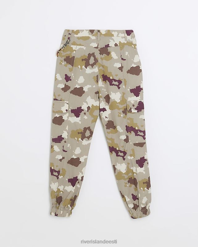 kehakate pruun tüdrukud River Island g camo cargo püksid 44TLL6247