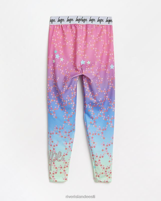 kehakate roosa tüdrukud River Island g hype star sparkle ombre retuusid 44TLL3468