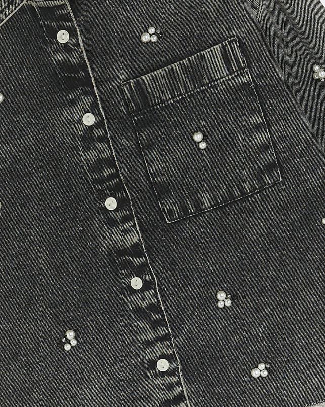 kehakate must tüdrukud River Island g kaunistusega teksasärk 44TLL6107