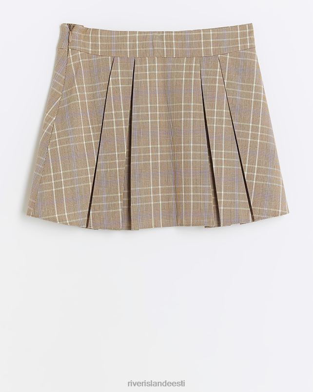 kehakate beež tüdrukud River Island g tšeki plisseeritud seelik 44TLL6216