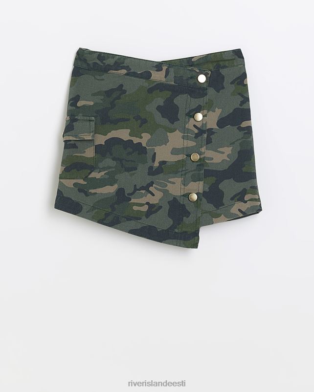 kehakate roheline tüdrukud River Island g cargo camo wrap seelik 44TLL6318