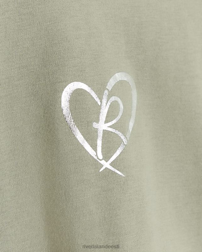 kehakate khaki tüdrukud River Island g lipsuga ees t-särk 44TLL6138