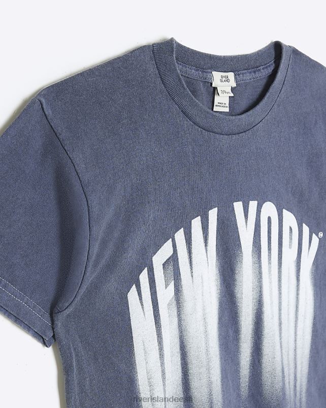 kehakate merevägi tüdrukud River Island g New Yorgi graafiline T-särk 44TLL6194
