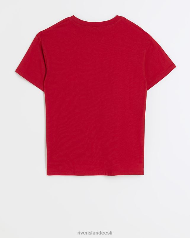 kehakate punane tüdrukud River Island g corsage t-särk 44TLL3239