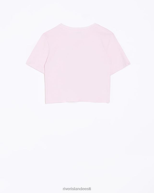 kehakate roosa tüdrukud River Island g tikitud t-särk 44TLL6276