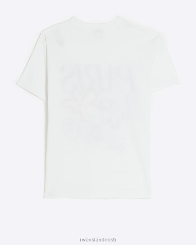 kehakate valge tüdrukud River Island g Paris lilleline T-särk 44TLL6229