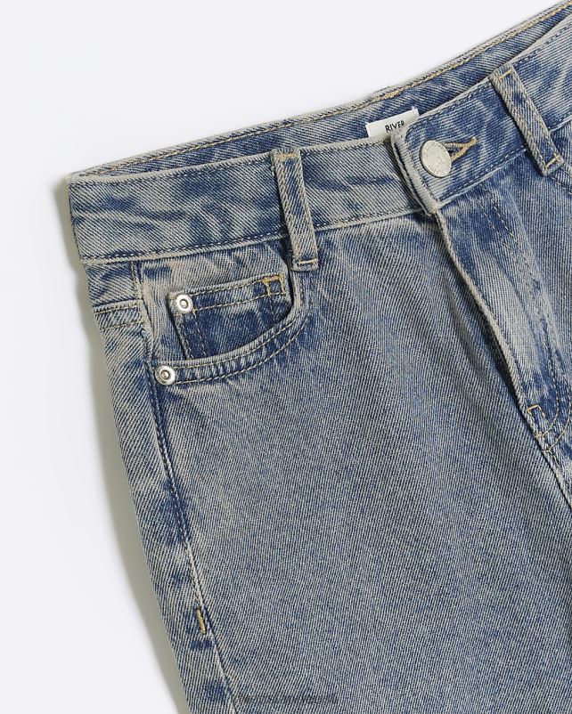 kehakate denim tüdrukud River Island g ülevärvitud mom teksad 44TLL6189