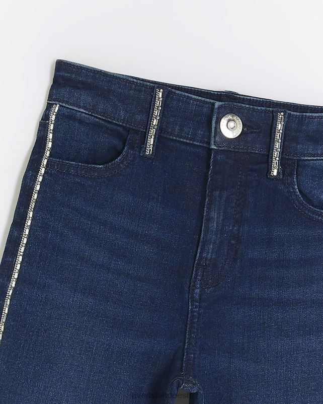 kehakate sinine tüdrukud River Island g denim-diamante laienevad teksad 44TLL6066