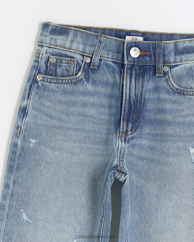 kehakate sinine tüdrukud River Island g sirged rebenenud teksad 44TLL6000