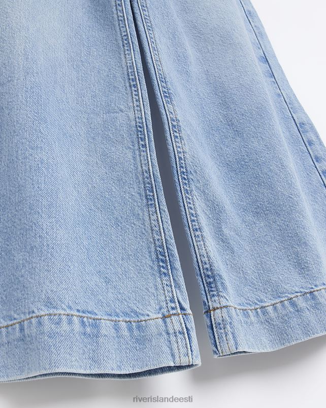 kehakate sinine tüdrukud River Island g teksarihmaga laia säärega teksad 44TLL6359
