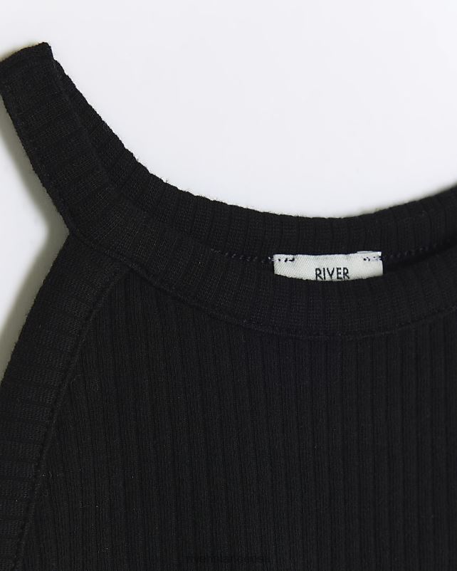 kehakate must tüdrukud River Island g päitsed kaela soonik vesti top 44TLL3265