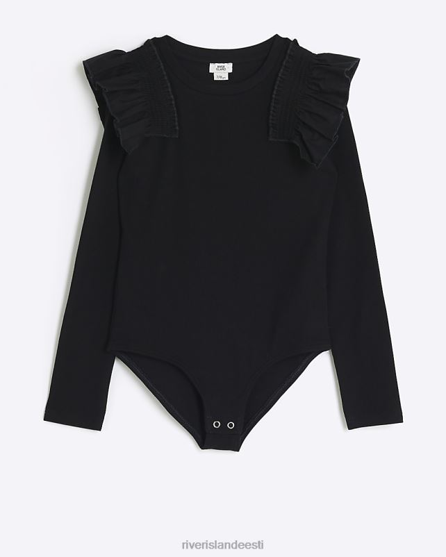 kehakate must tüdrukud River Island g ribikortsuga body 44TLL3182