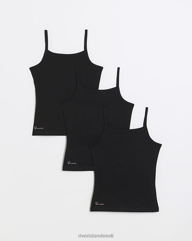 kehakate must tüdrukud River Island g rihmaga vestid 3 tk 44TLL3395